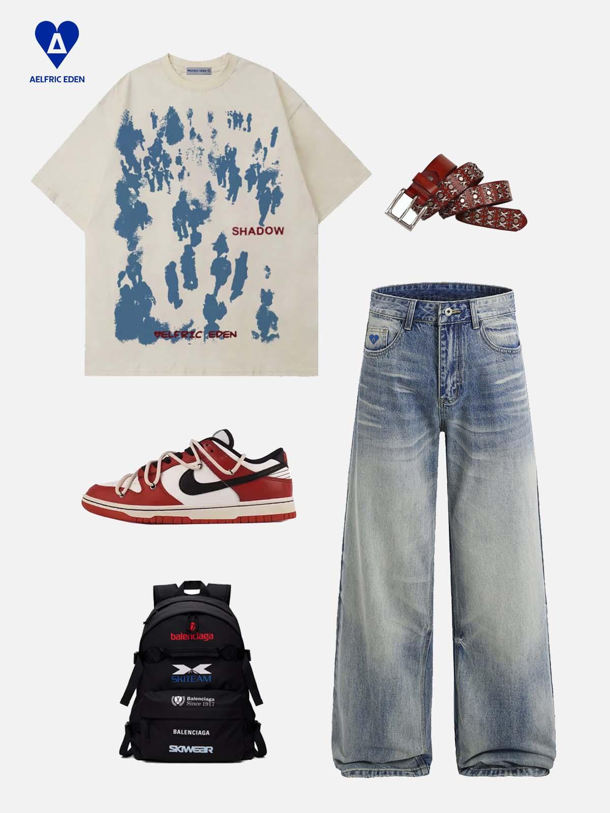 Aelfric Eden Fade Baggy Jeans Product Image