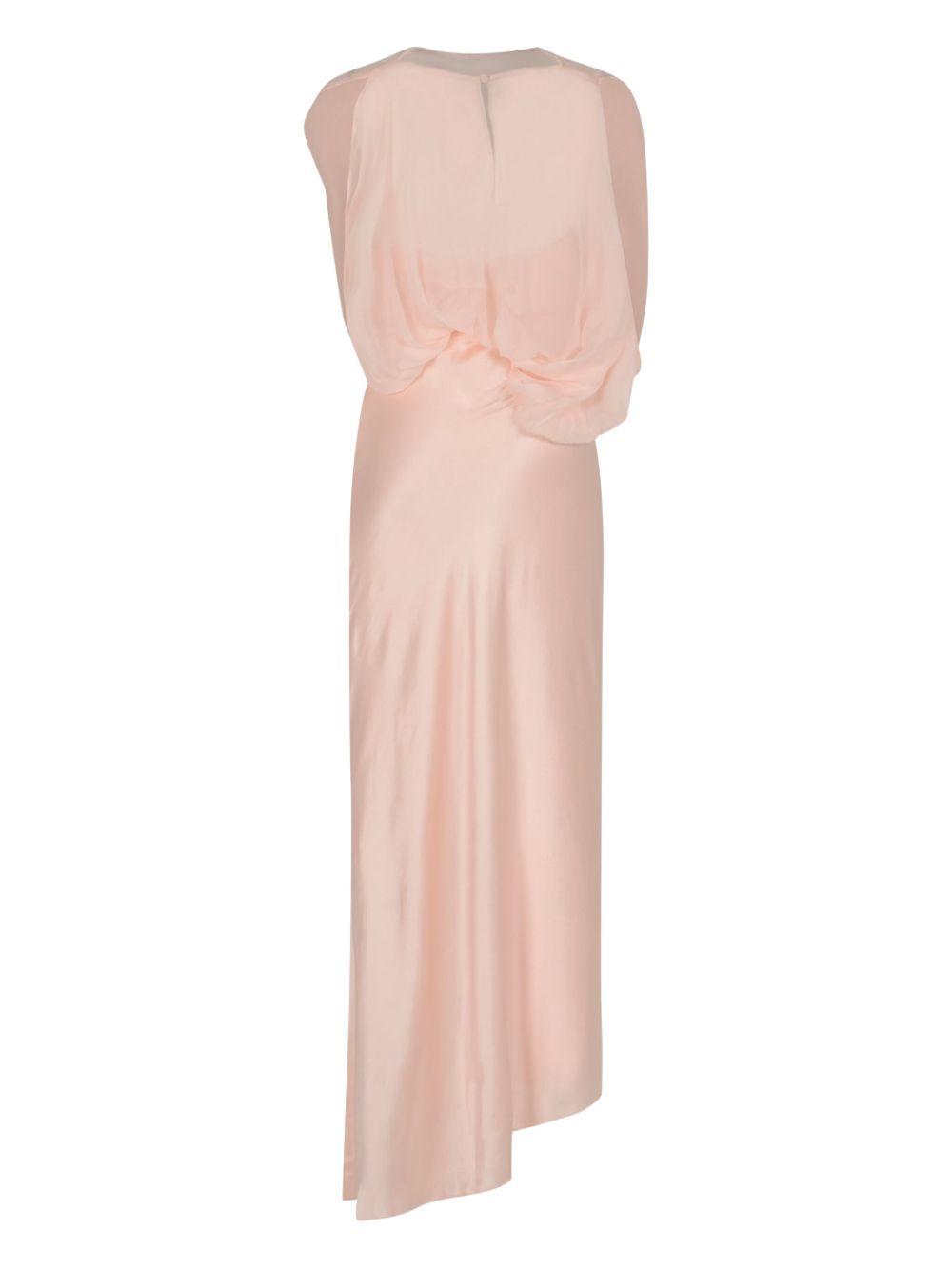 draped silk dress Product Image
