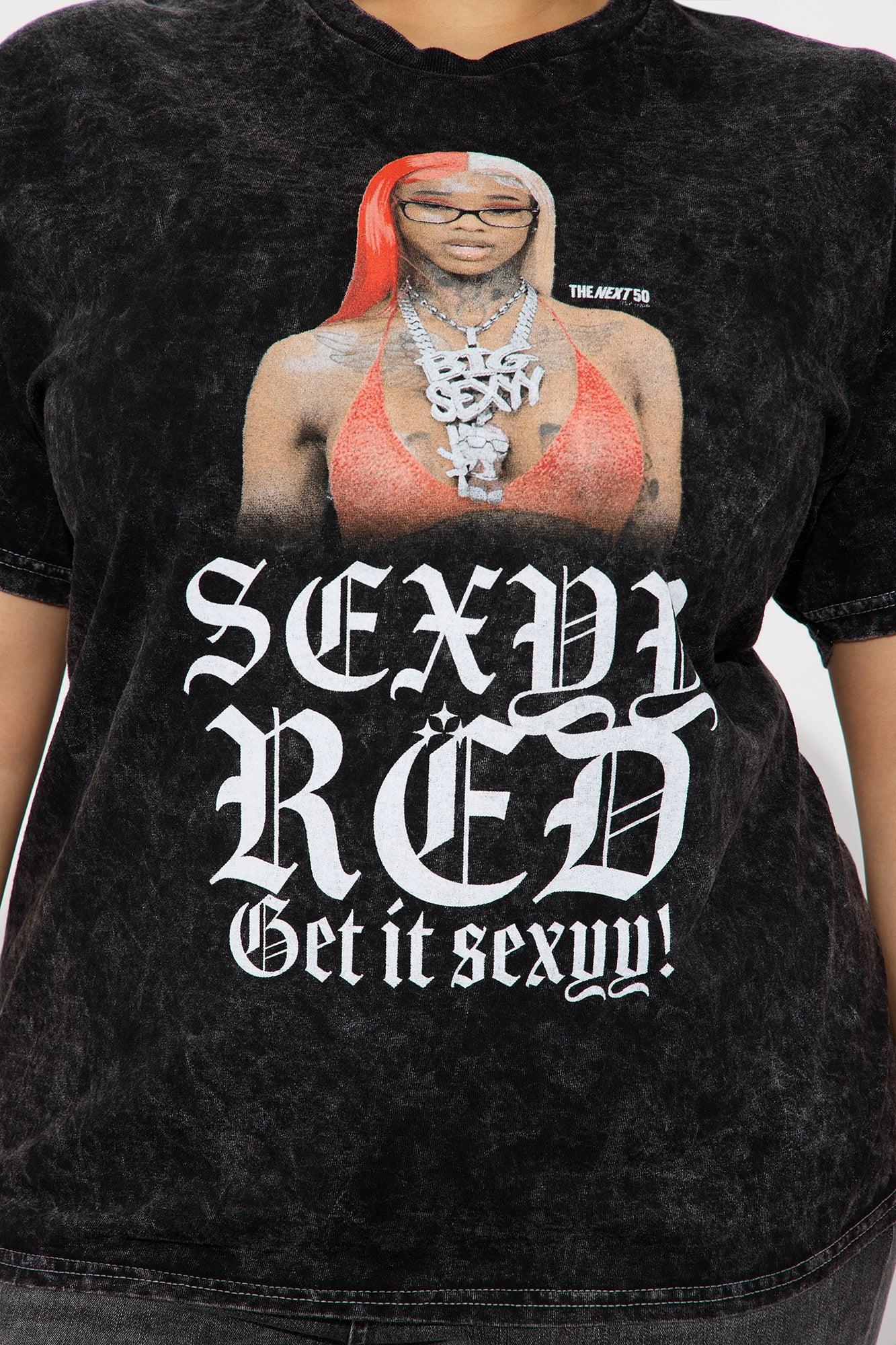 Sexyy Red Washed Oversized Tee - Black Product Image