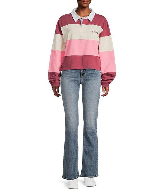 Rip Curl Keepsakes Long Sleeve Striped Rugby Shirt Product Image