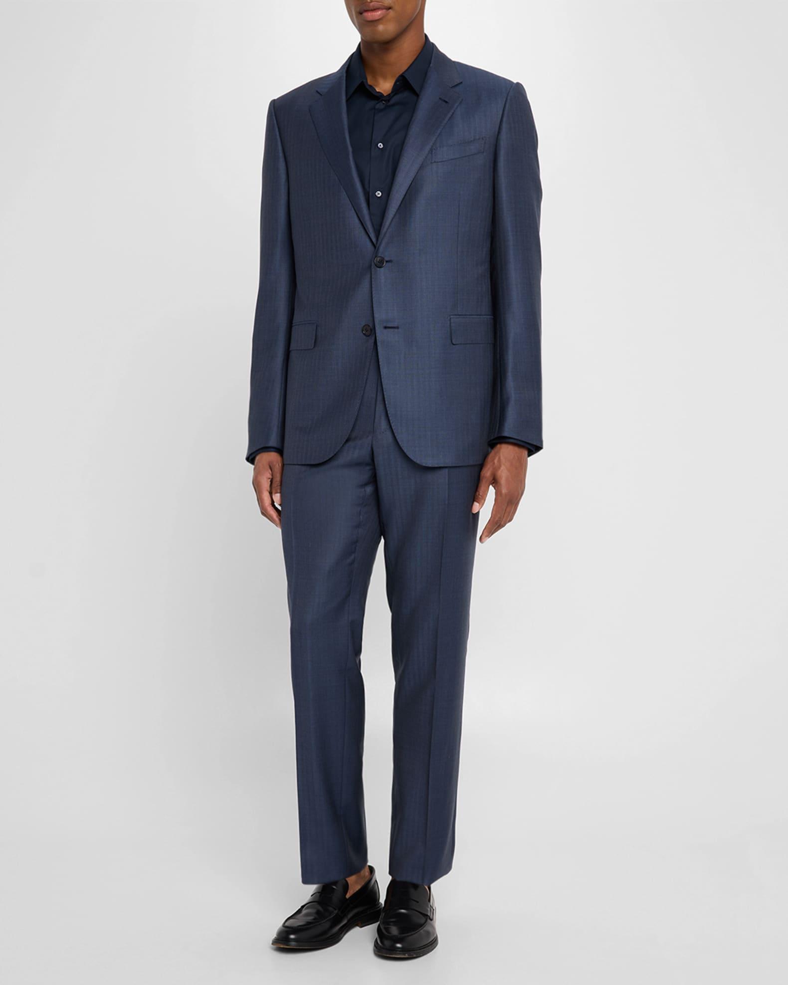 Men's Wool Pinstripe Suit Product Image