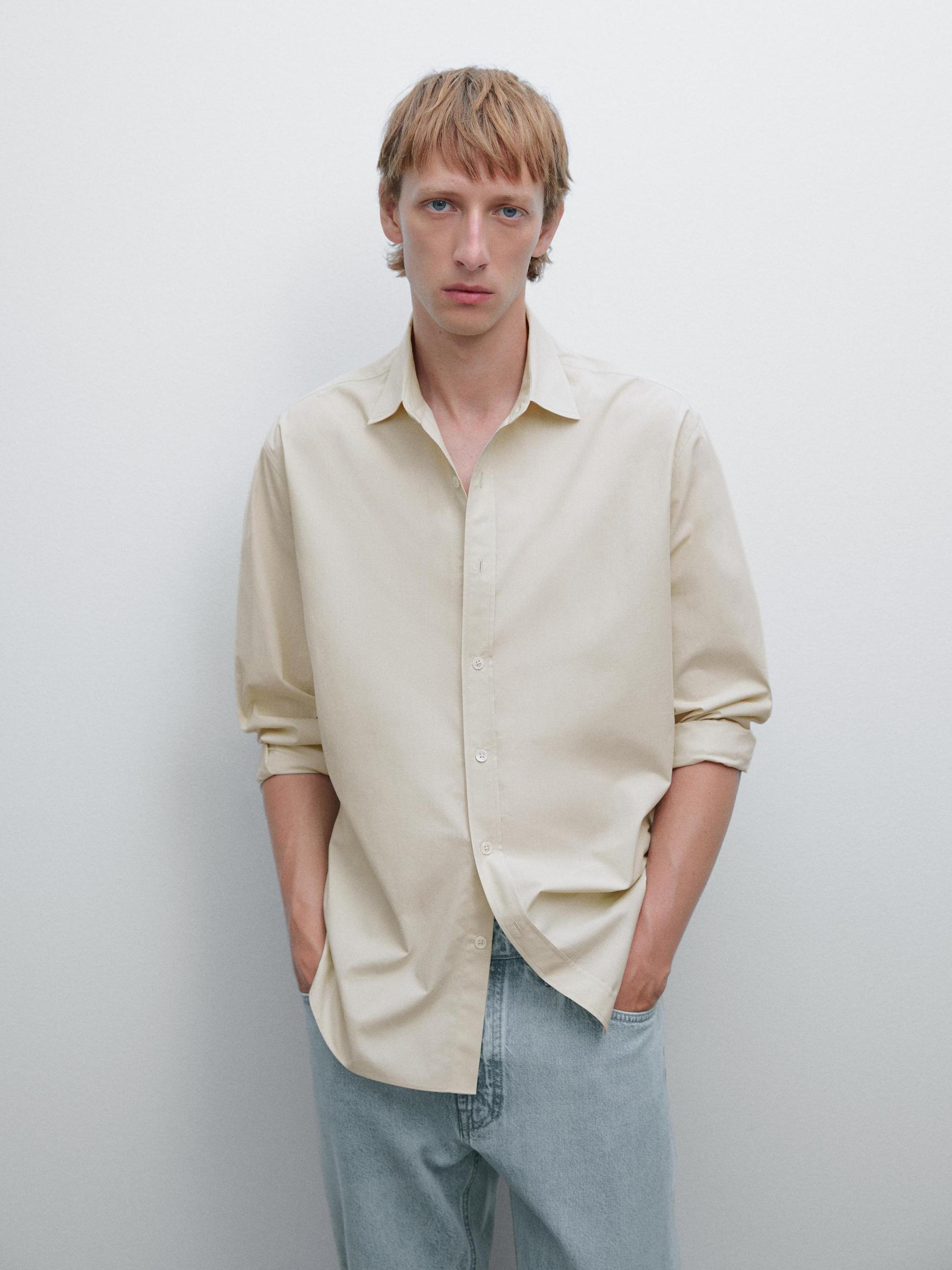 Regular-fit 100% cotton shirt Product Image