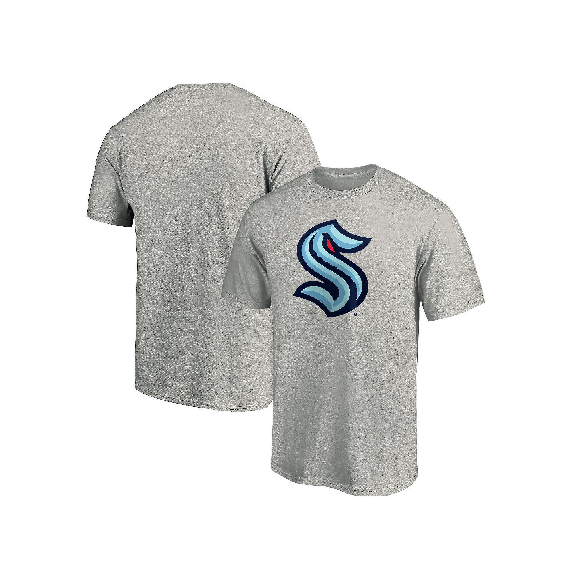 Men's Fanatics Branded Heather Gray Seattle Kraken Big & Tall Primary Logo T-Shirt, Size: 1XB, Krk Grey Product Image