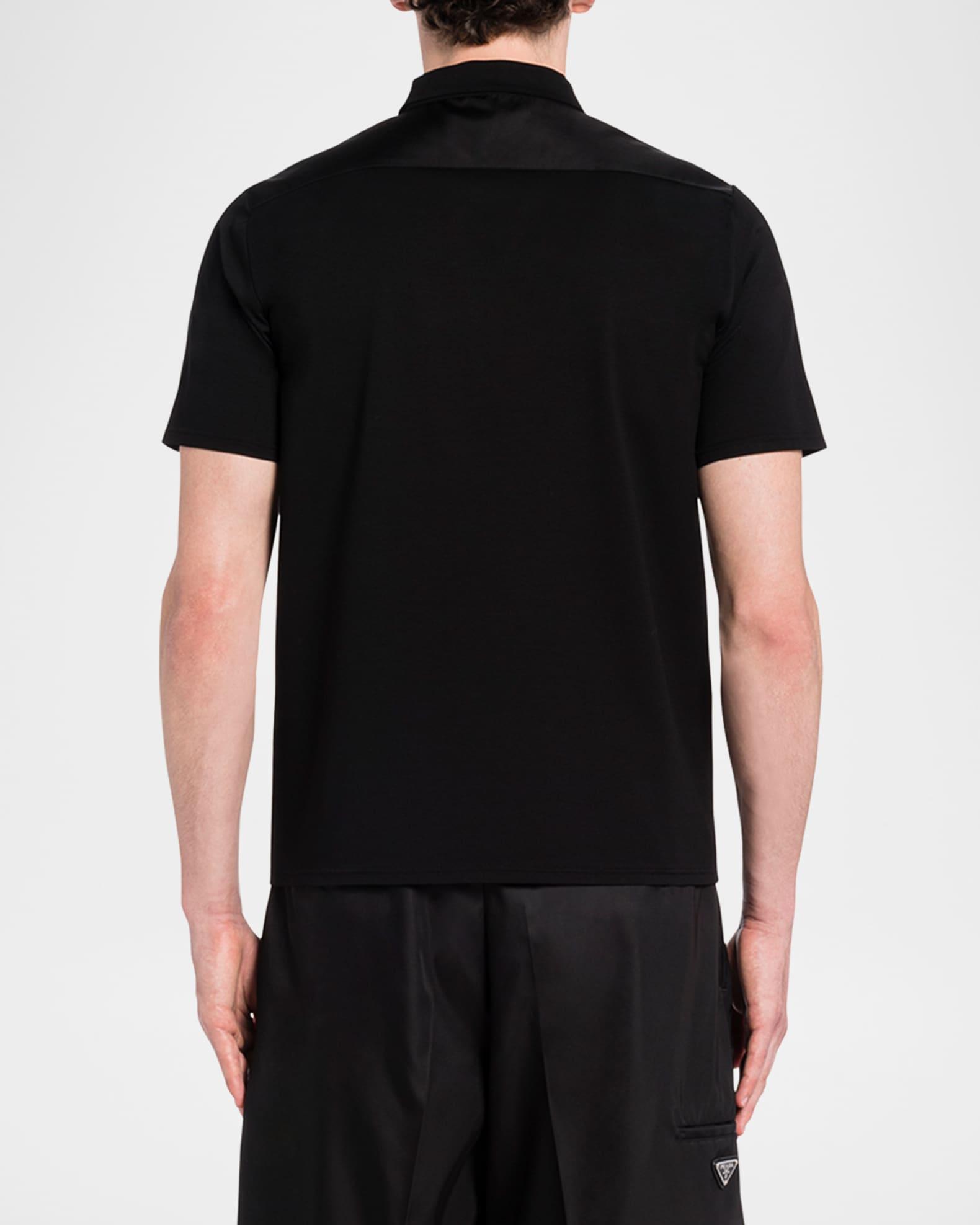 Men's Satin-Patch Logo Polo Shirt Product Image
