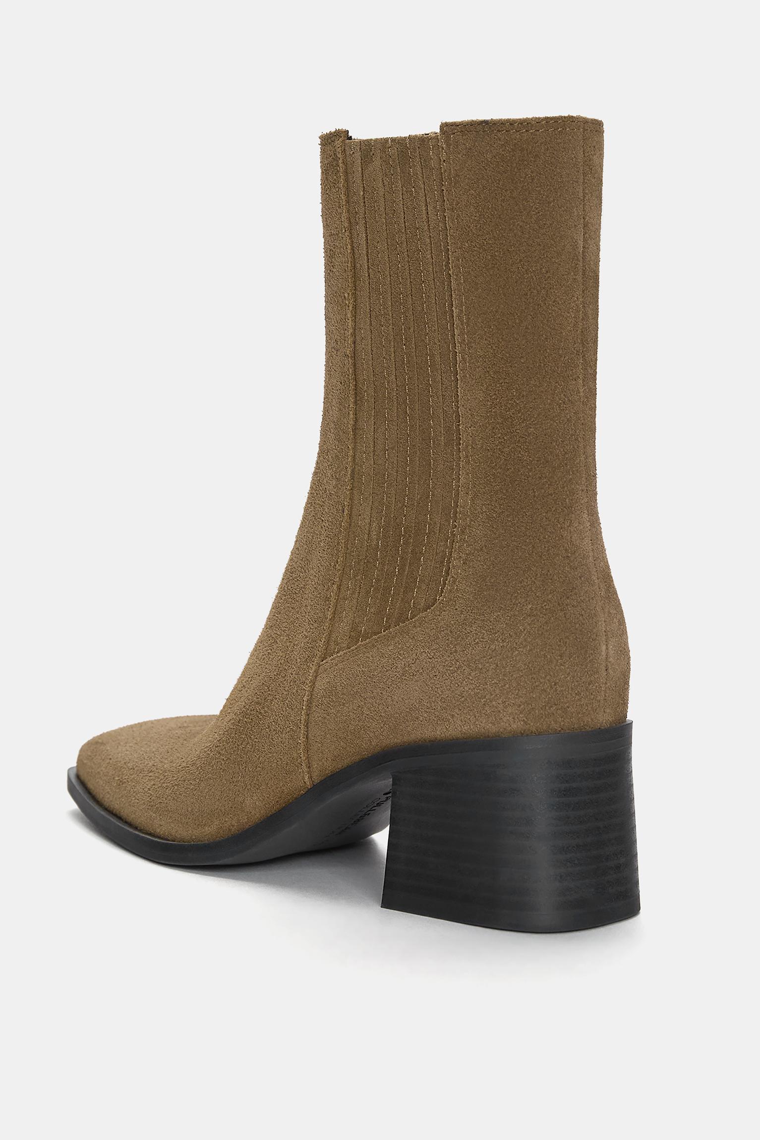 Leather cowboy ankle boots Product Image