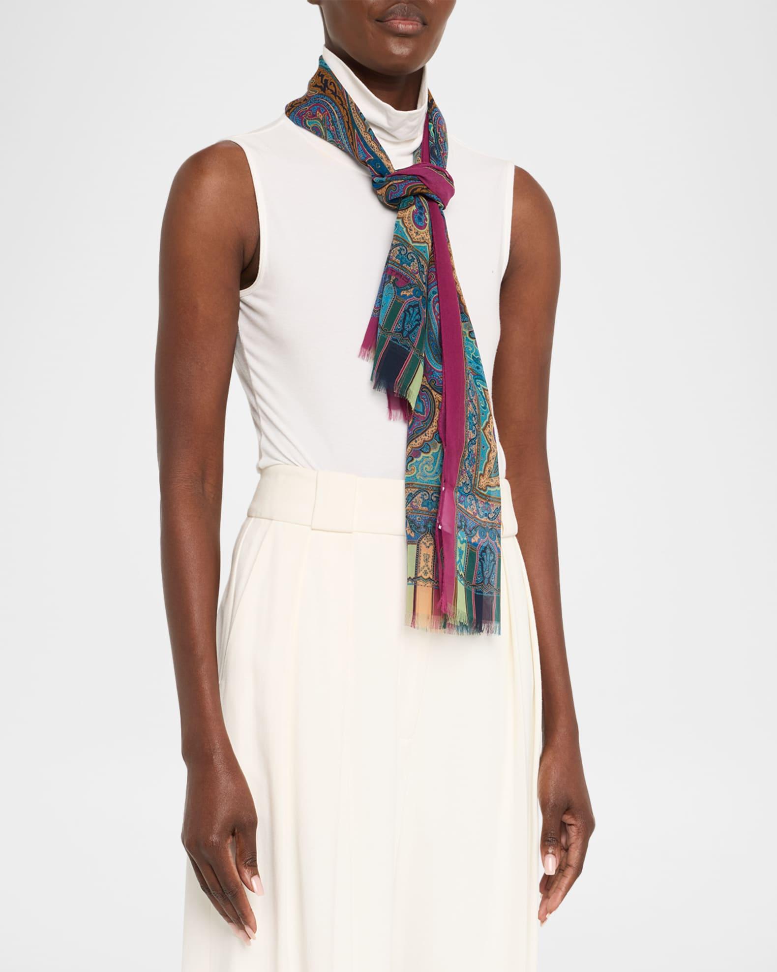 Paisley Sheer Silk Scarf Product Image