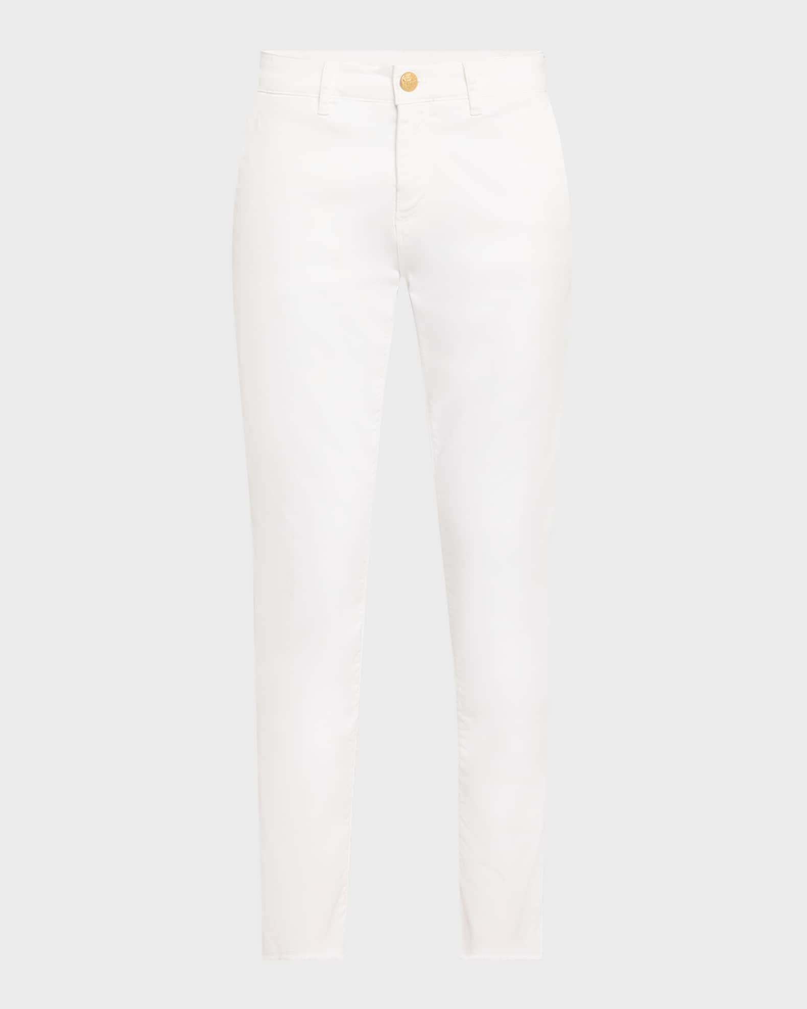 Cathy Cropped Slim Stretch Cotton Pants Product Image