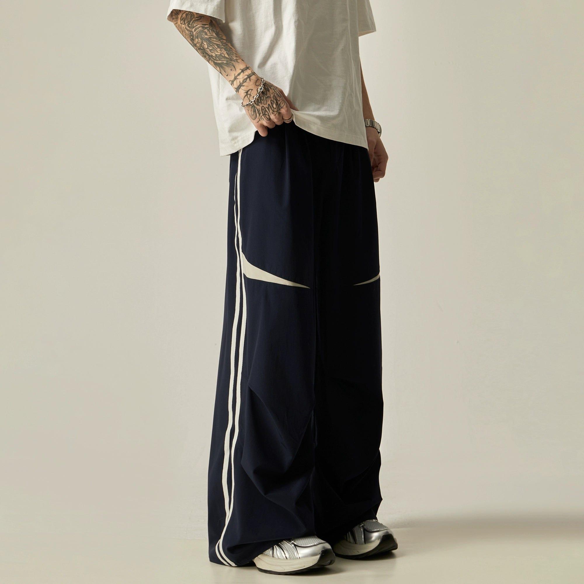 RT No. 11650 STRIPED PARACHUTE SPORT STRAIGHT PANTS Product Image