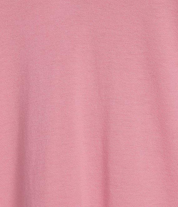 N by Natori Knit Short Sleeve Mandarin Collar Coordinating Lounge Top Product Image