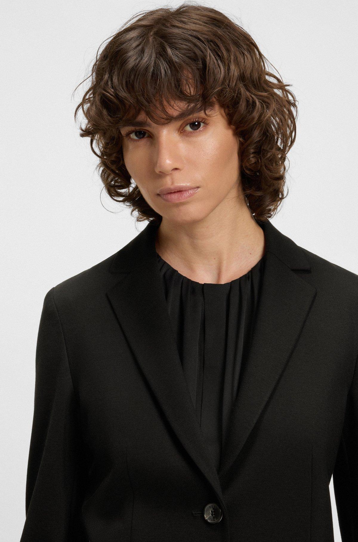 BOSS - Extra-slim-fit jacket in stretch fabric - Black Product Image