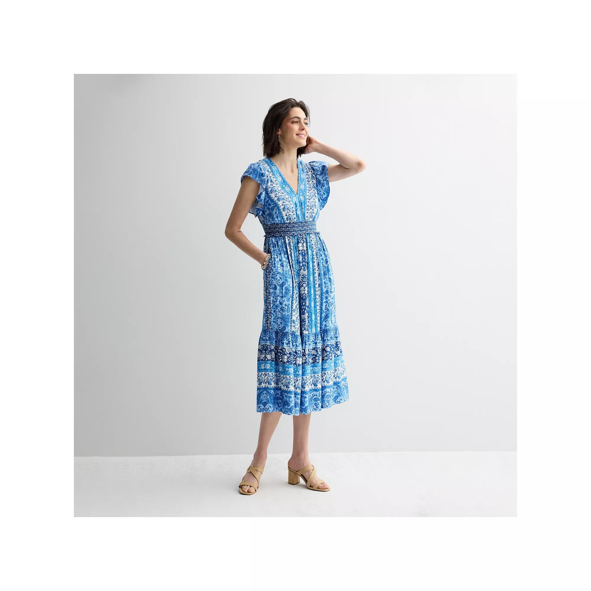 Women's Maison Tara Striped Print Smocked Maxi Dress,  Product Image