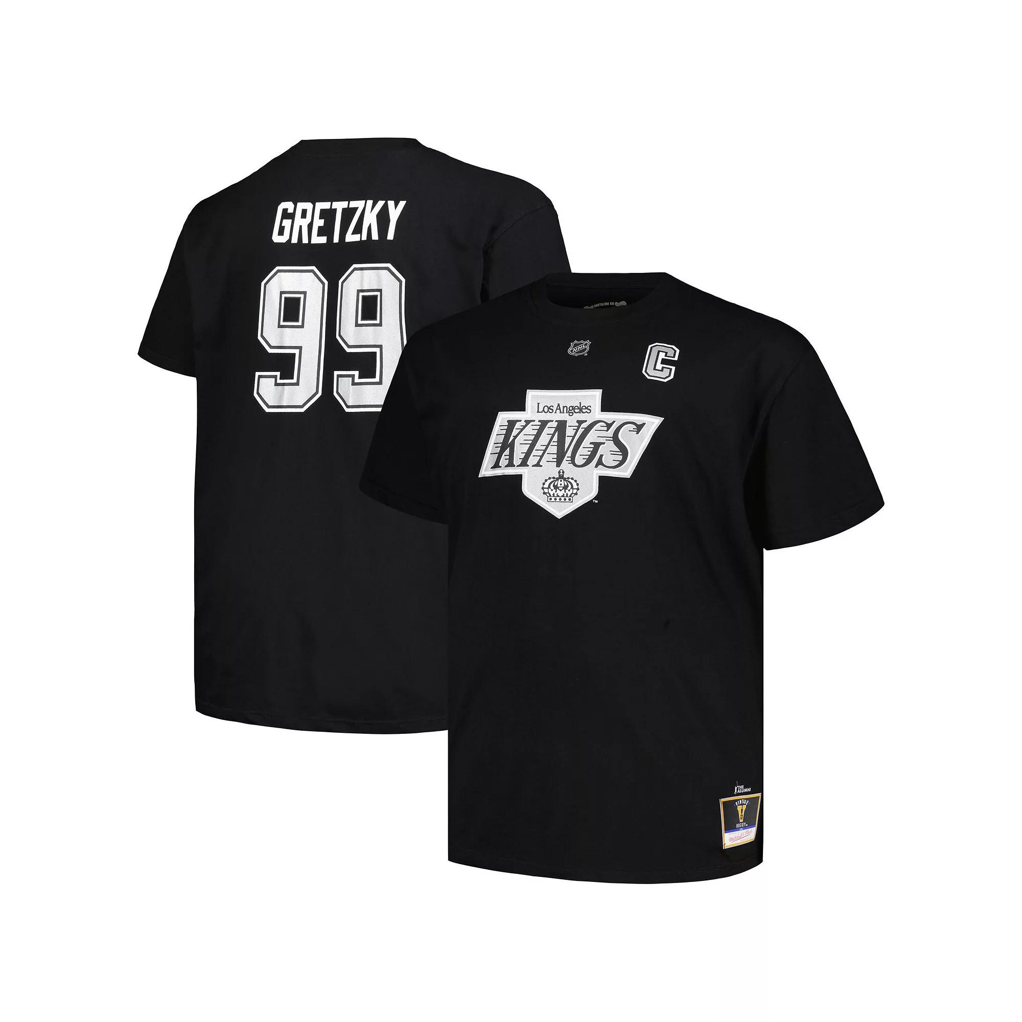 Men's Profile Wayne Gretzky Black Los Angeles Kings Big & Tall Name & Number T-Shirt,  Product Image