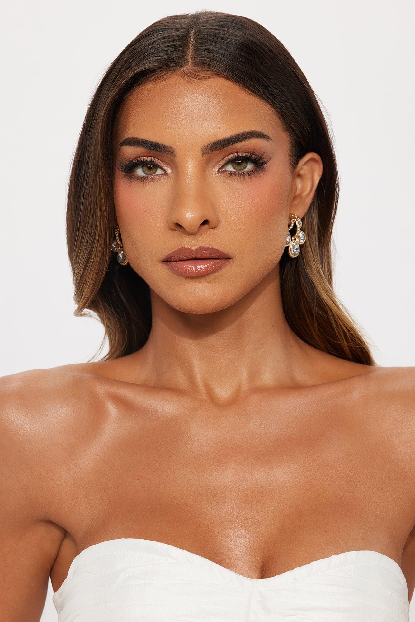 Looking For Me Jeweled Drop Earrings - Gold Female Product Image