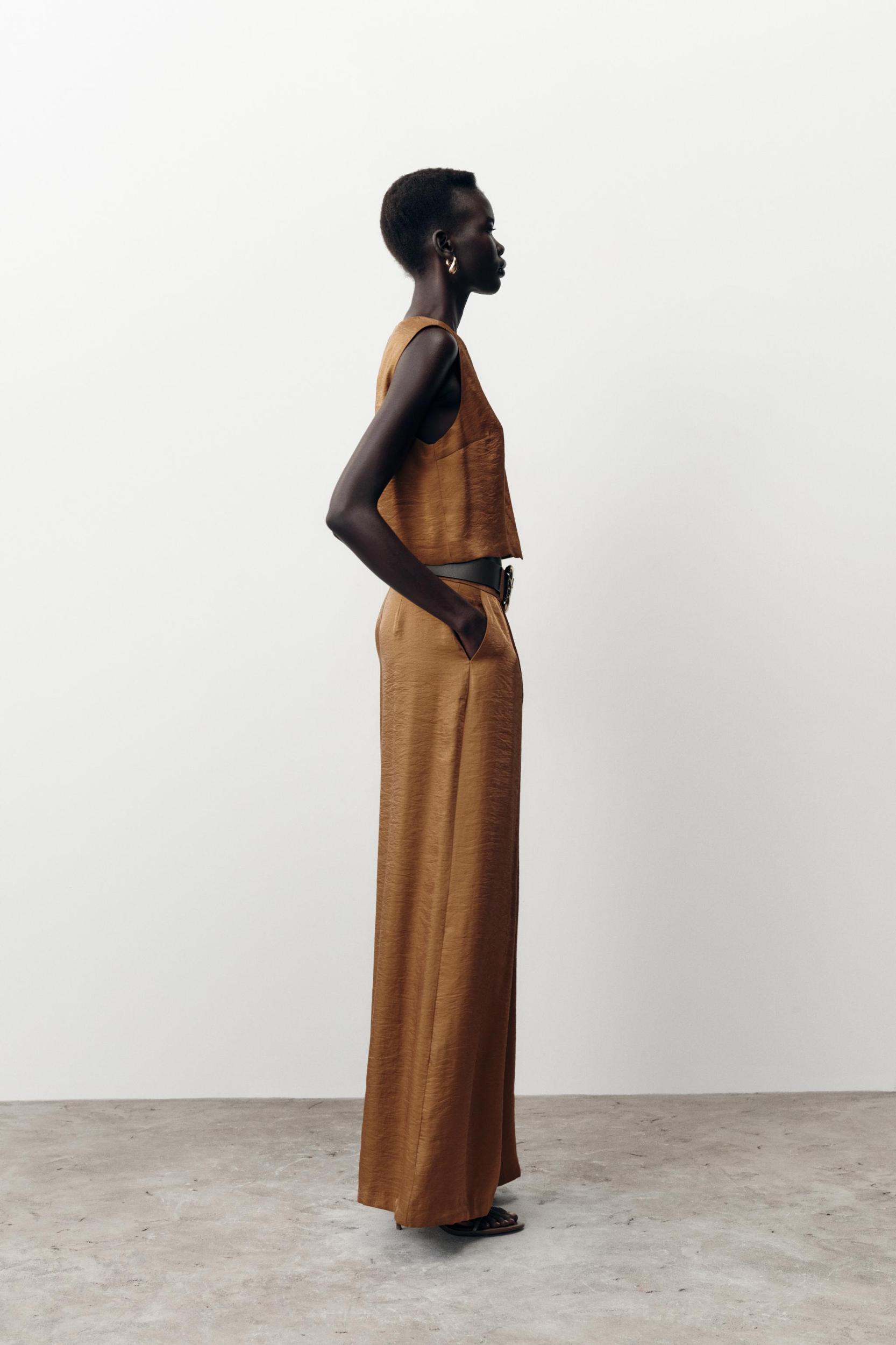 SATIN EFFECT WRAP TOP Product Image