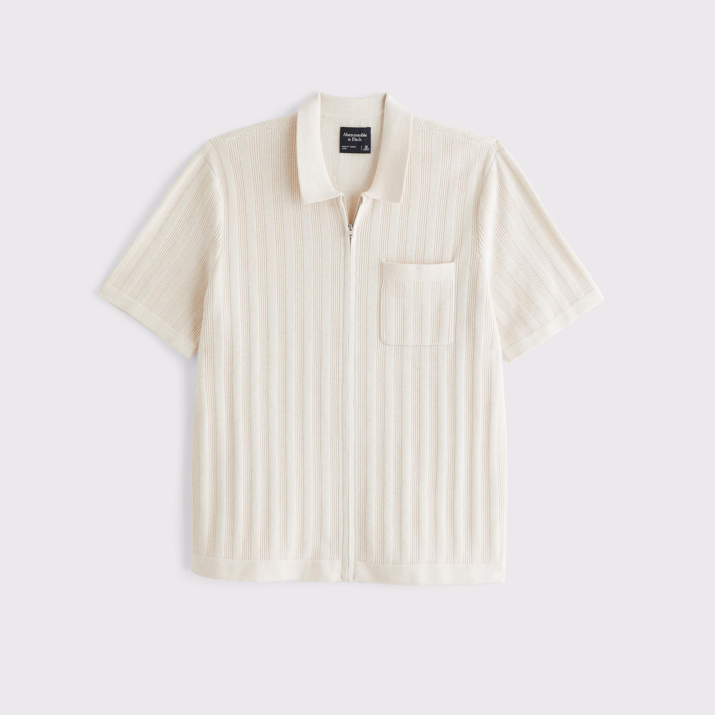 Full-Zip Sweater Polo Product Image