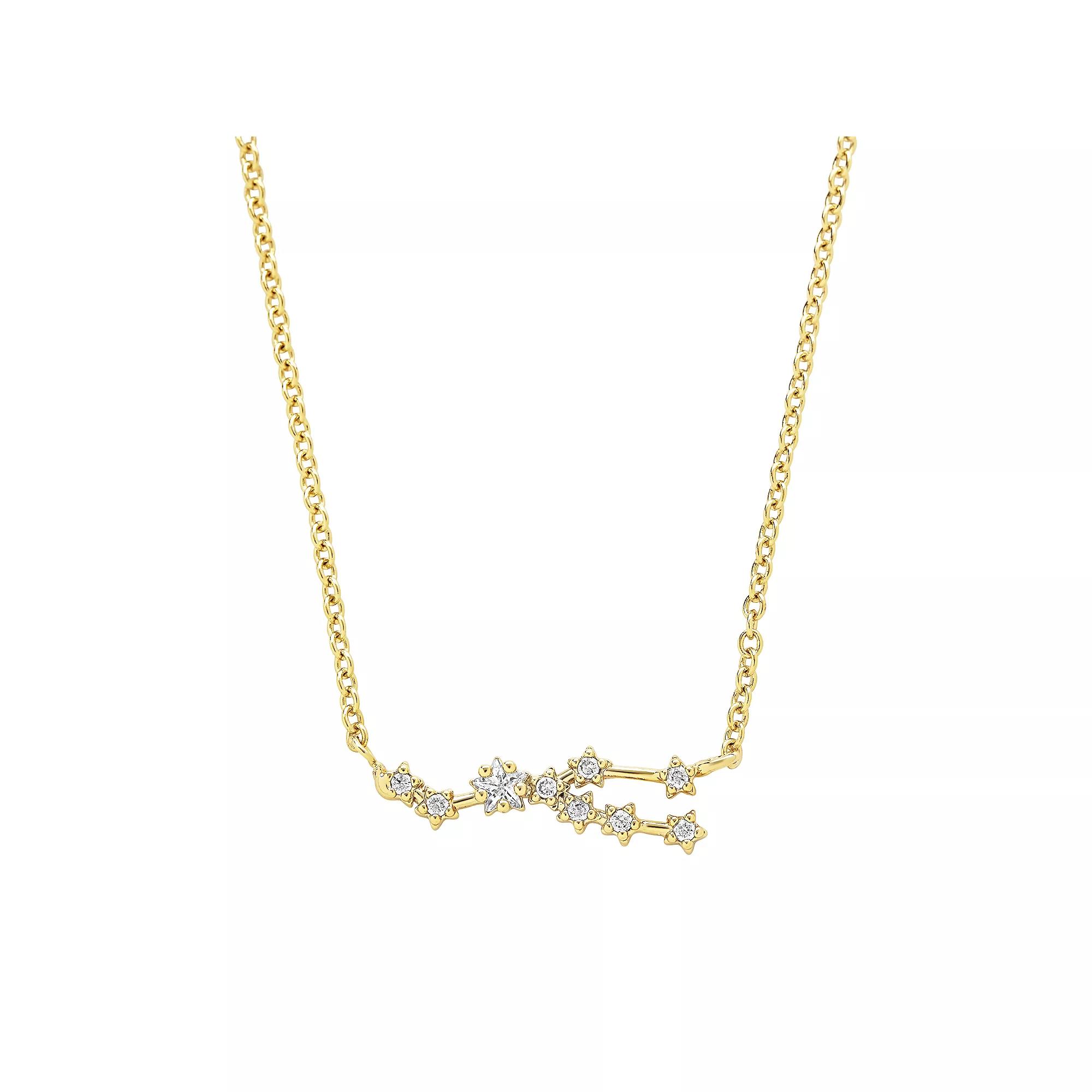 MC Collective Cubic Zirconia Constellation Necklace, Women's, 14k Gold Tone Gemini Product Image