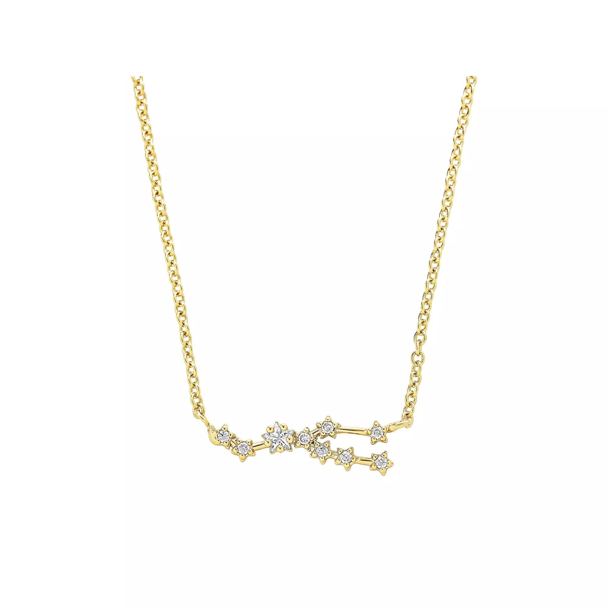 MC Collective Cubic Zirconia Constellation Necklace, Women's, 14k Gold Tone Gemini Product Image