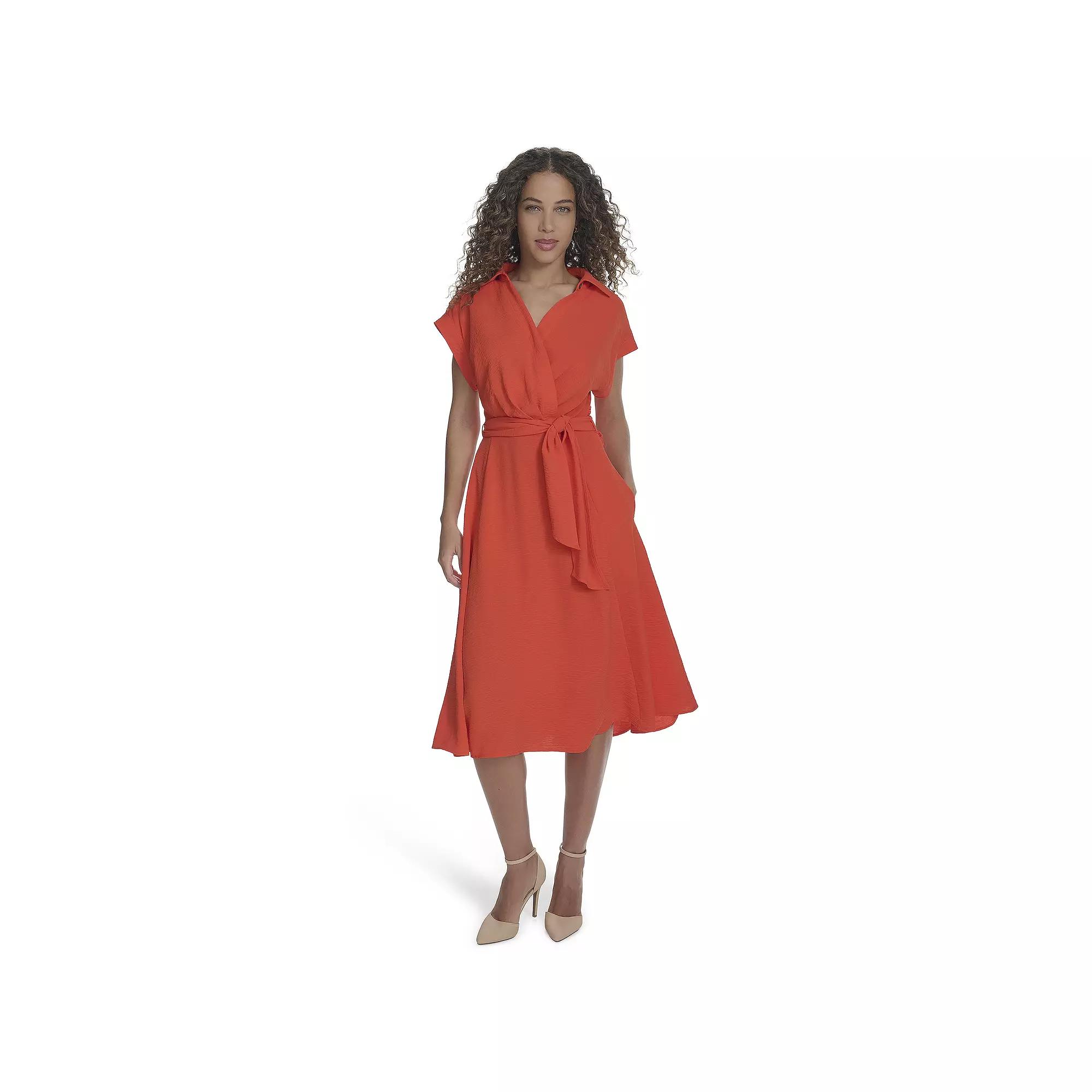 Women's Harper Rose Short Sleeve Collared Dress, Size: 8, Orange Product Image