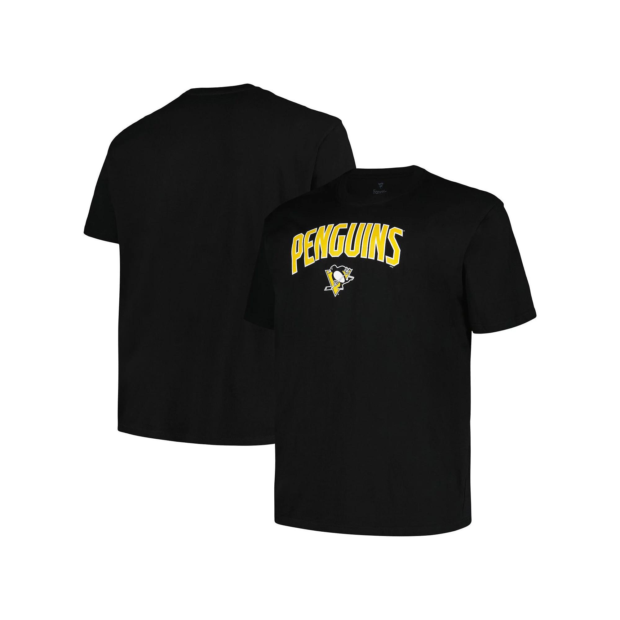 Men's Profile Black Pittsburgh Penguins Big & Tall Arch Over Logo T-Shirt,  Product Image