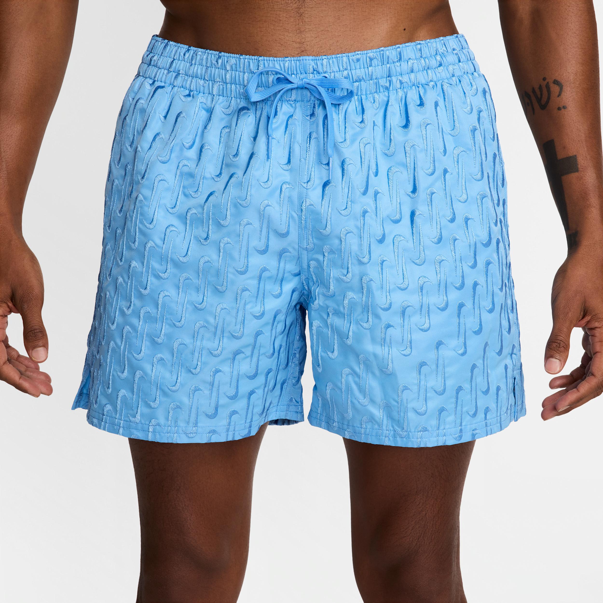 Nike Mens Swim Breaker Swoosh logo Link 5 Fully Lined Volley Shorts | NESSF505-438 Product Image