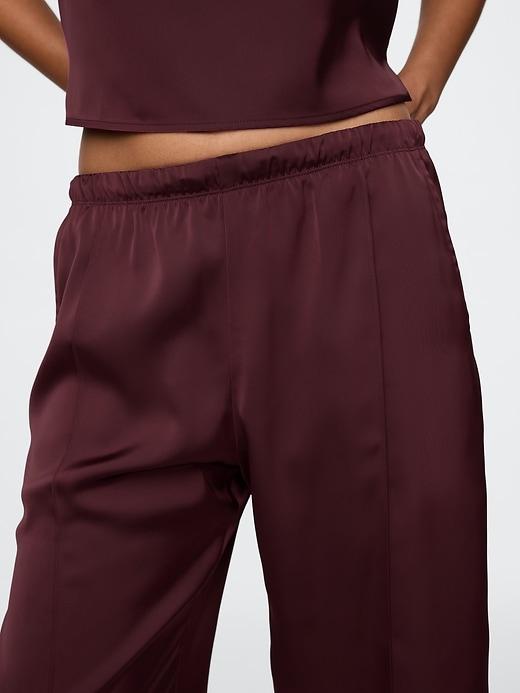 Mid Rise Recycled Satin Seamed Pants Product Image