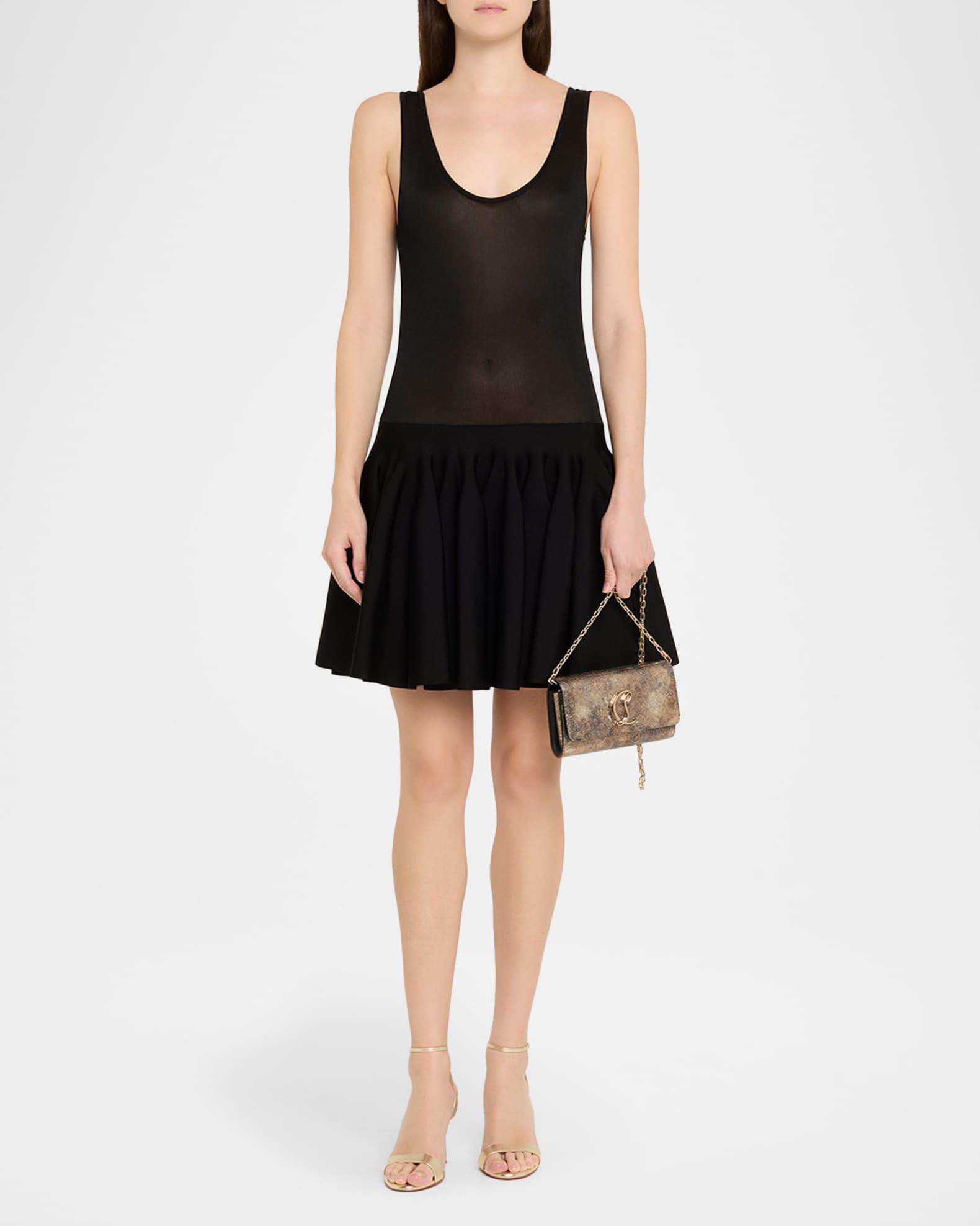 Loubi54 Embossed Metallic Leather Wallet on Chain Product Image