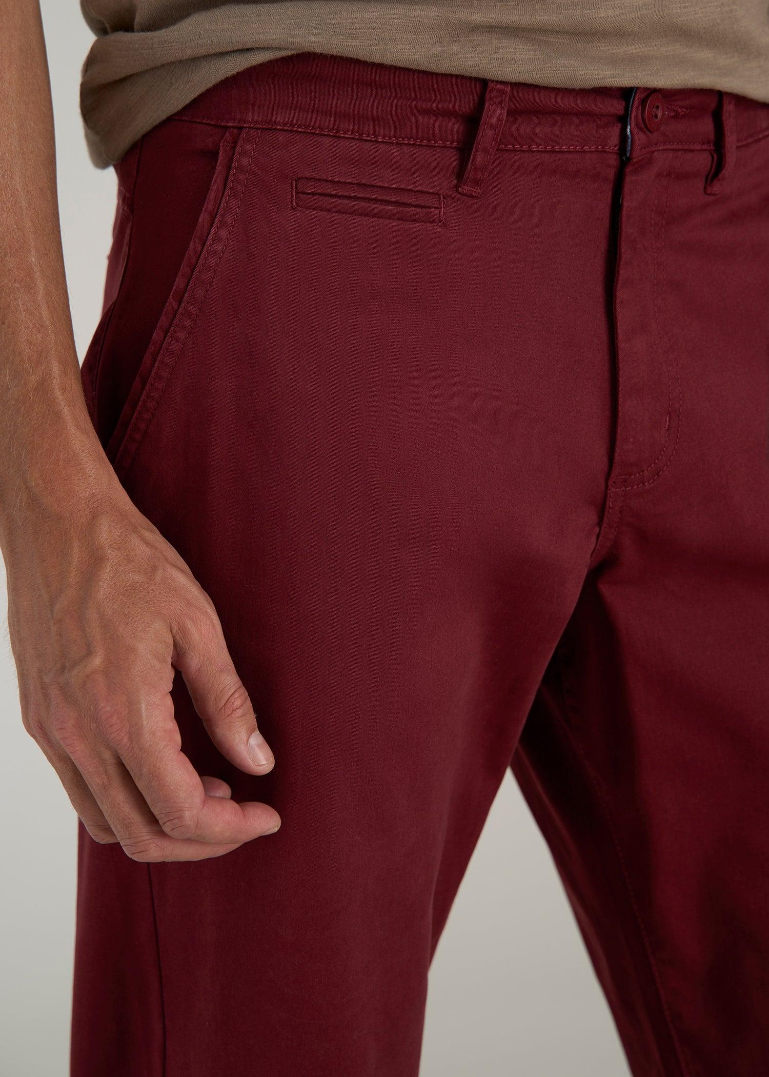 J1 STRAIGHT Leg Chinos for Tall Men in Red Ochre Male Product Image
