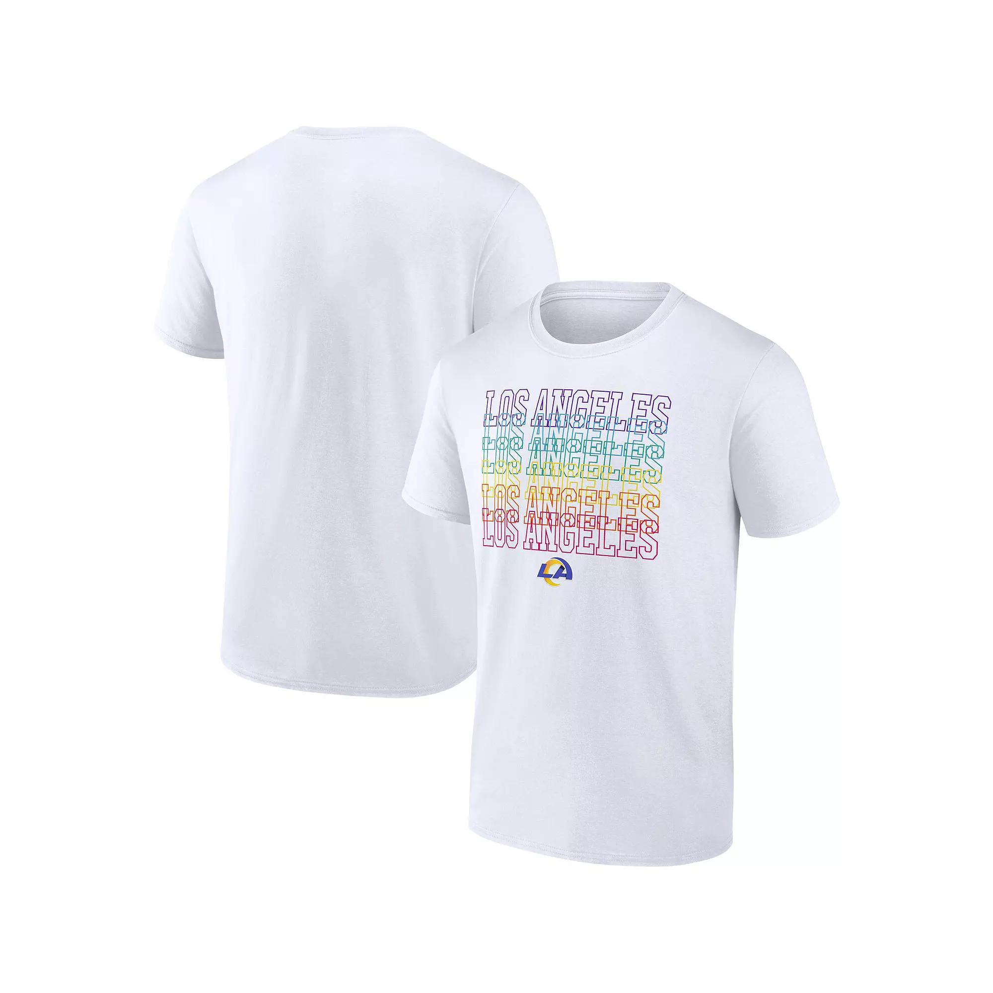 Men's Fanatics Branded White Los Angeles Rams City Pride Team T-Shirt,  Product Image