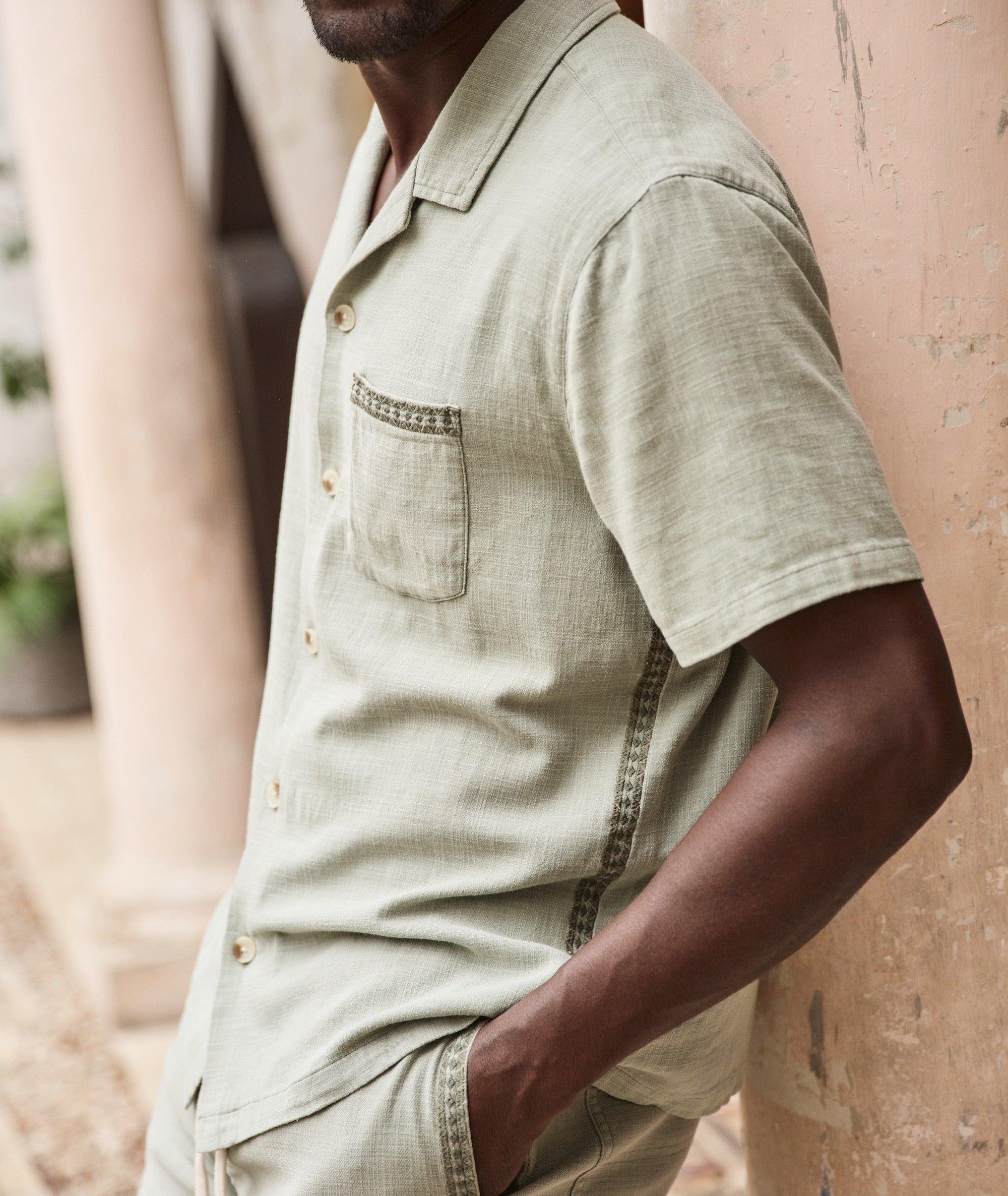 Stretch Selvage Embroidered Resort Shirt Product Image