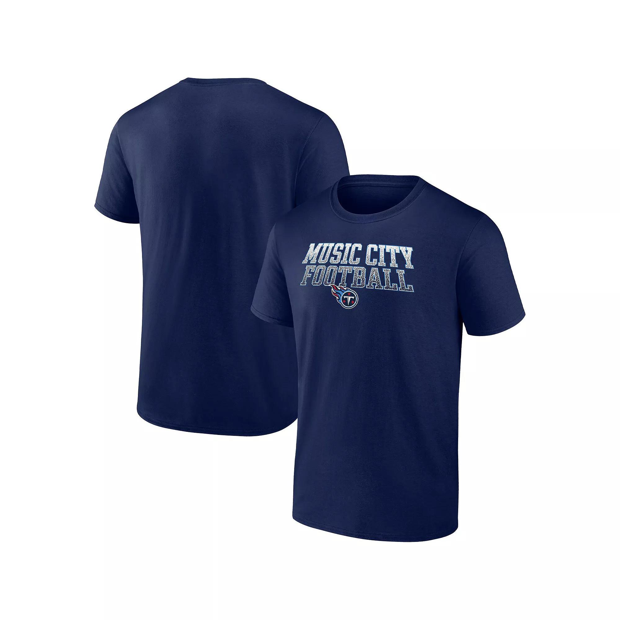Men's Fanatics Branded Navy Tennessee Titans Heavy Hitter T-Shirt,  Product Image