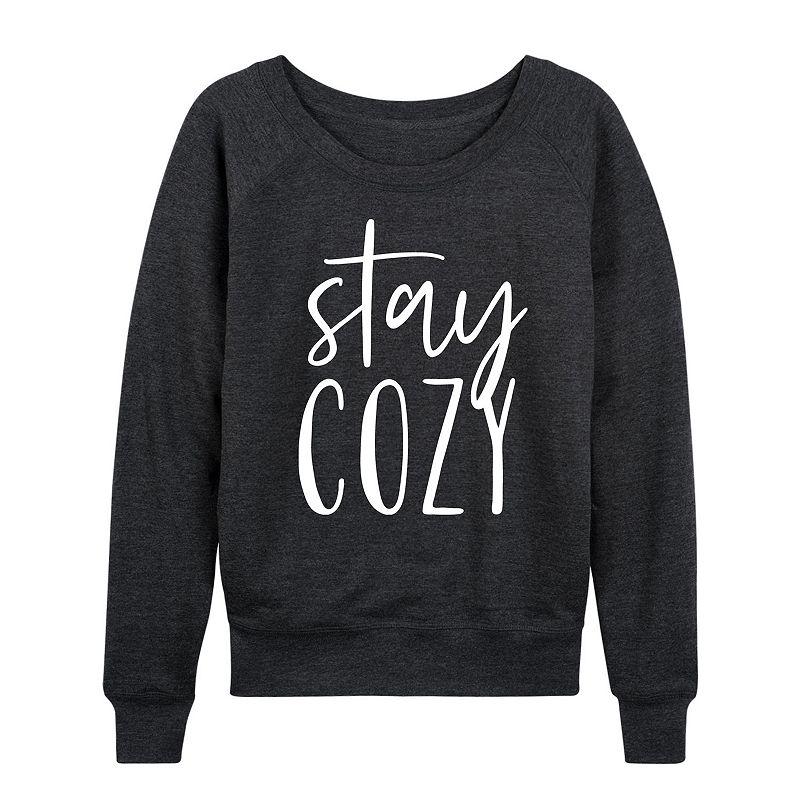 Women's Stay Cozy French Terry Long Sleeve Tee, Girl's,  Product Image