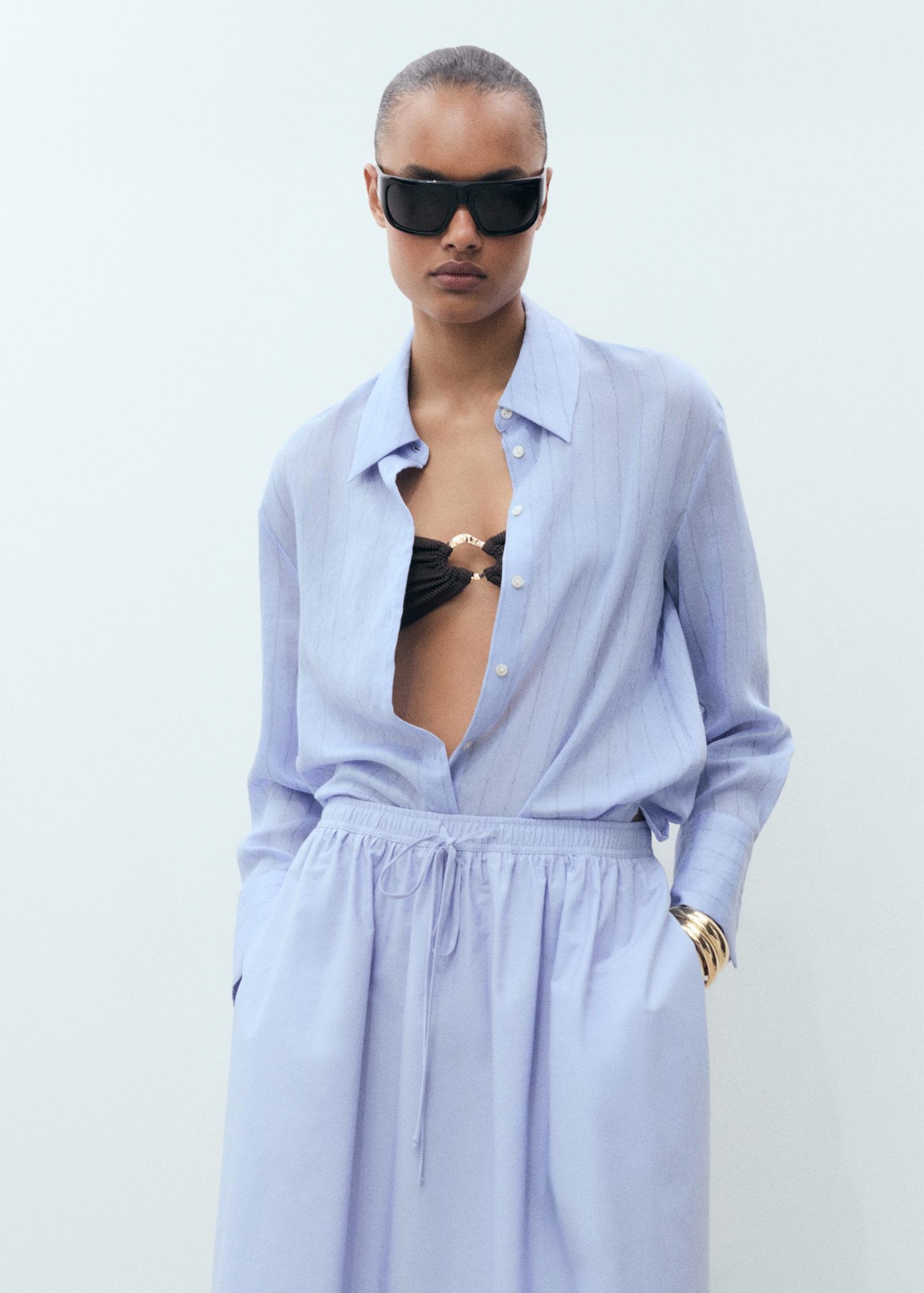 Flared cotton skirt - Women | MANGO USA Product Image