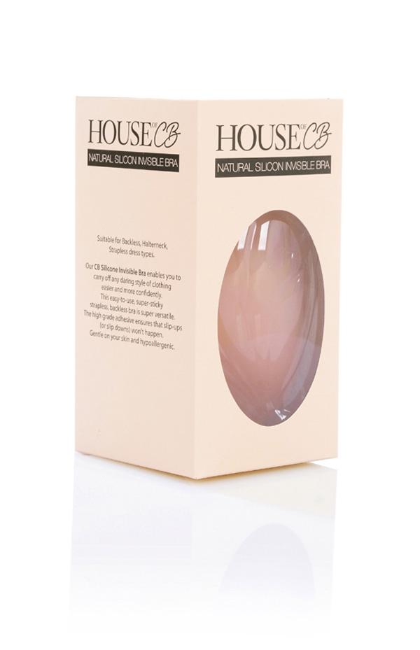  silicon front-fastening invisible bra - beige Product Image