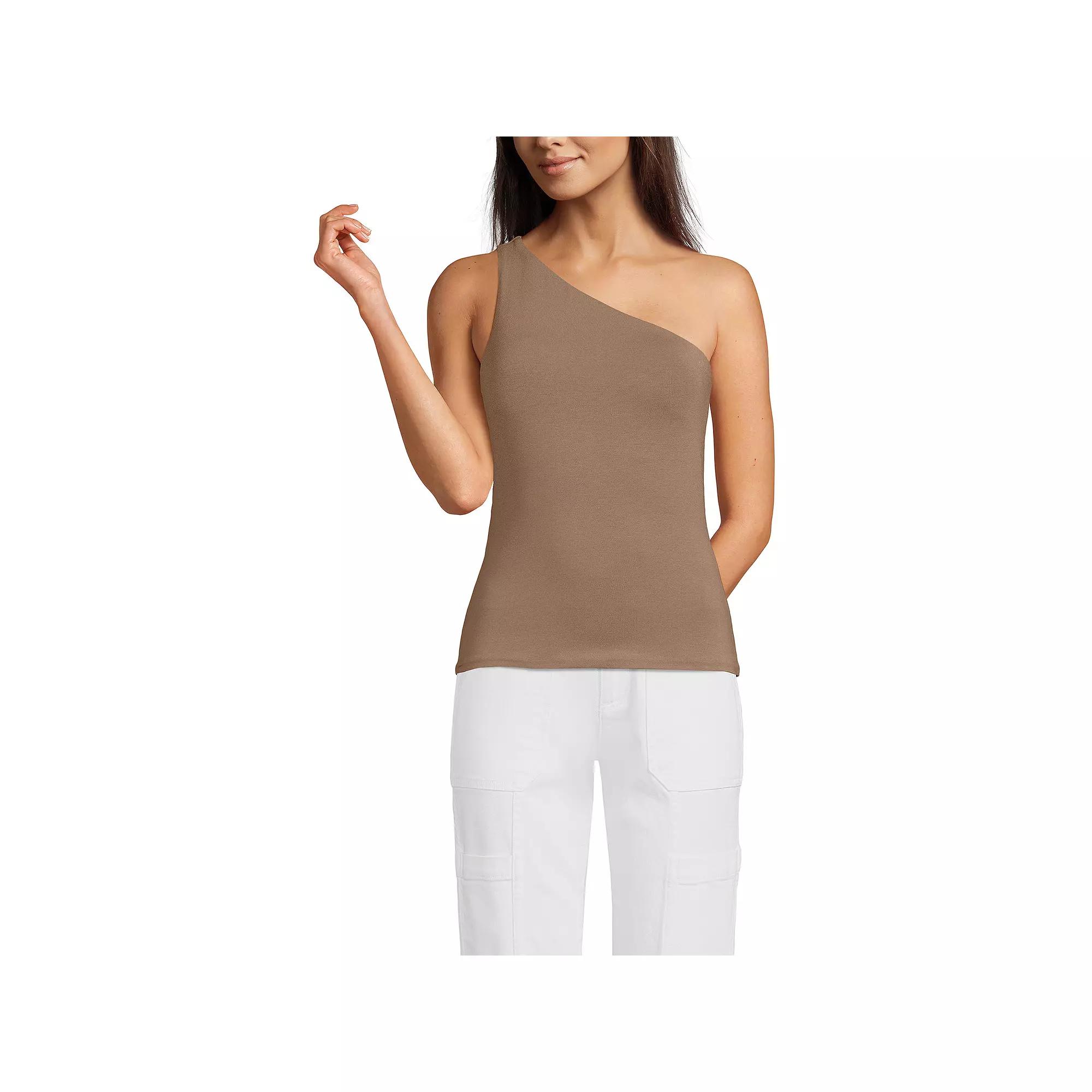 Women's Lands' End Slender One-Shoulder Top,  Product Image