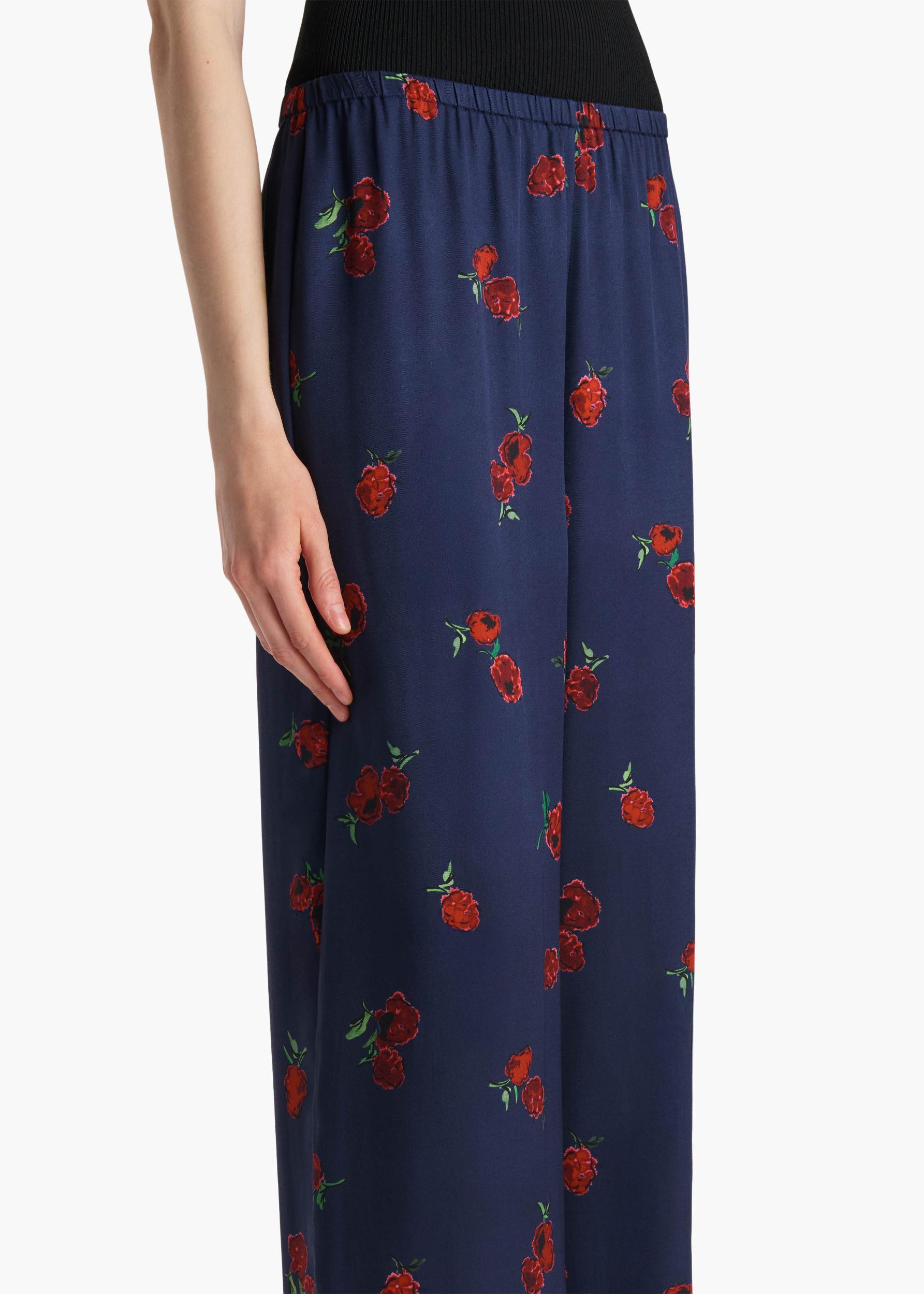 Mindy Pant in Amethyst with Raspberry Print Product Image