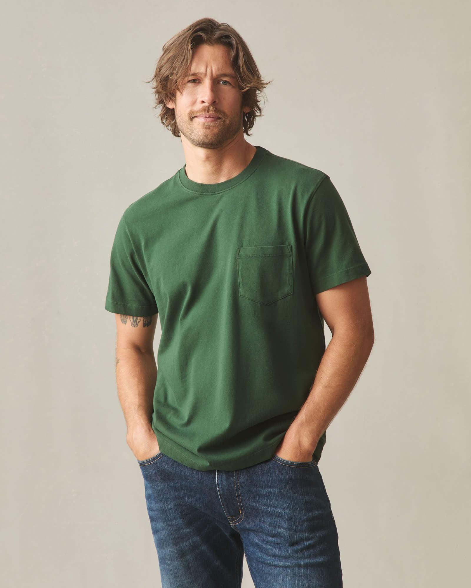 Men's Pocket Tee - Green Moss Product Image