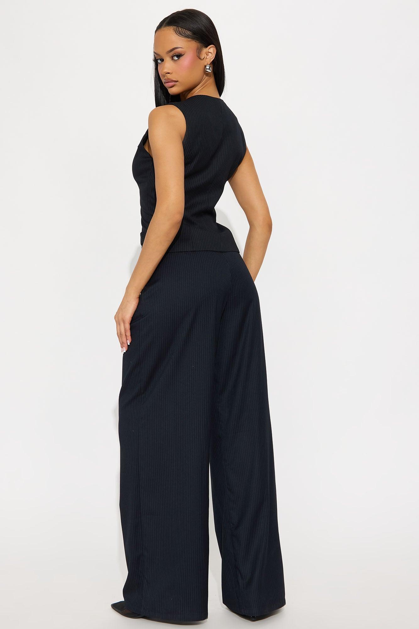 Vivian Vest Pant Set - Black Product Image
