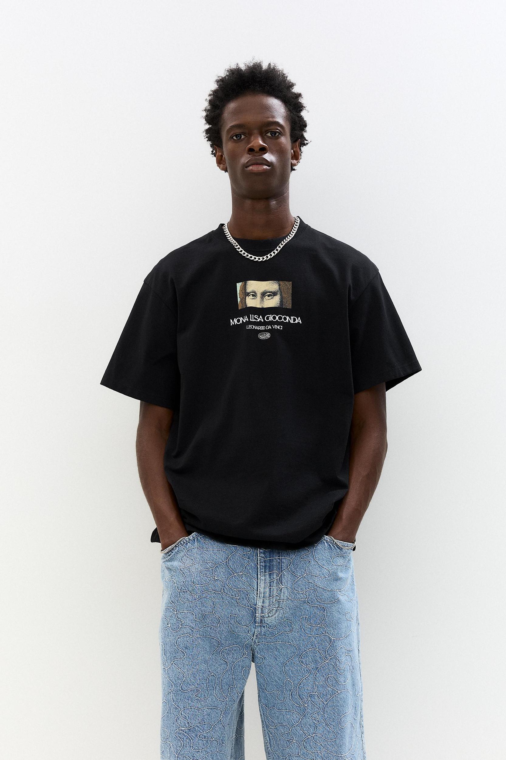 Black La Gioconda T-shirt Product Image