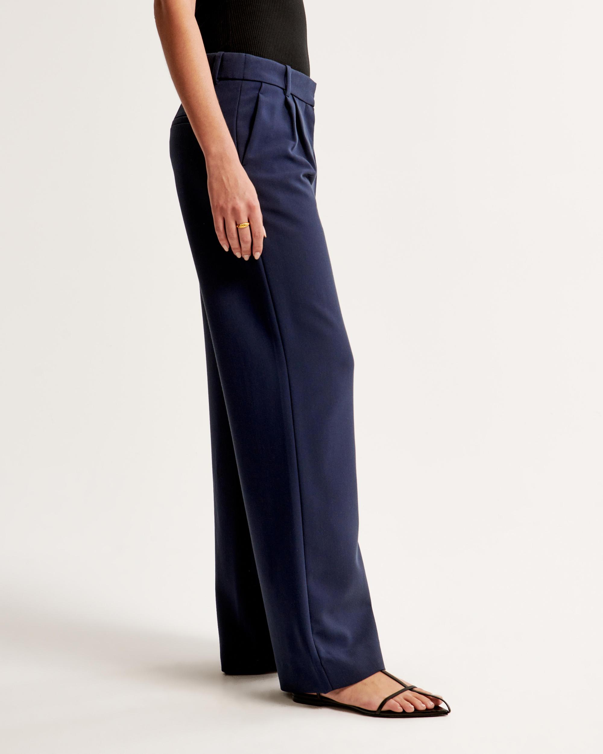 A&F Sloane Low Rise Tailored Wide Leg Pant Product Image