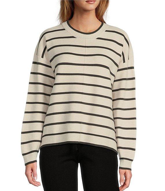 Splendid x Cella Jane Blog Knit Crew Neck Long Sleeve Front Seam Sweater Product Image