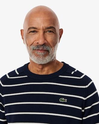 Striped Cotton Crew Neck Sweater Product Image