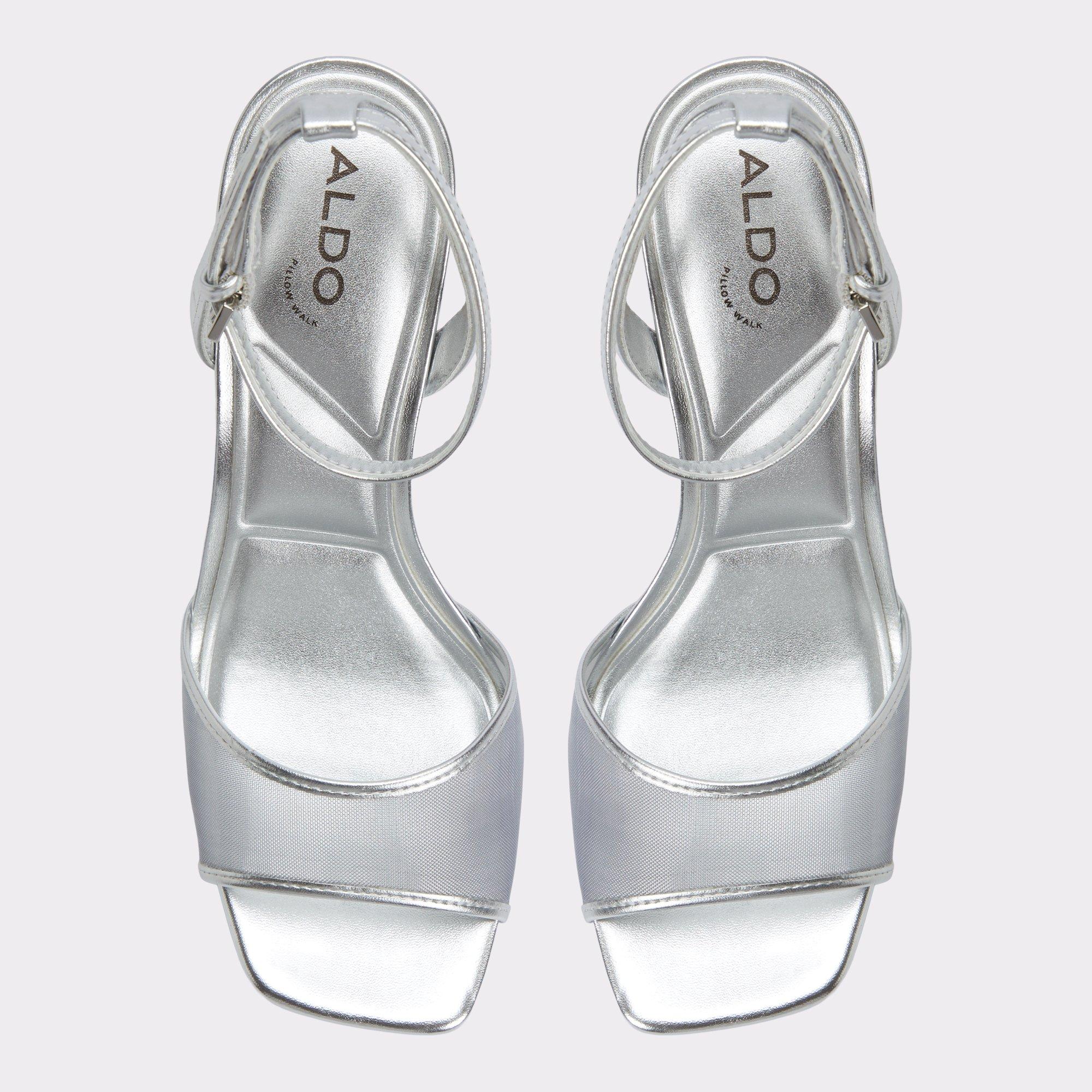 ALDO Chicglimmer - Women's Platform Sandal Sandals - Silver, Size 7.5 Product Image