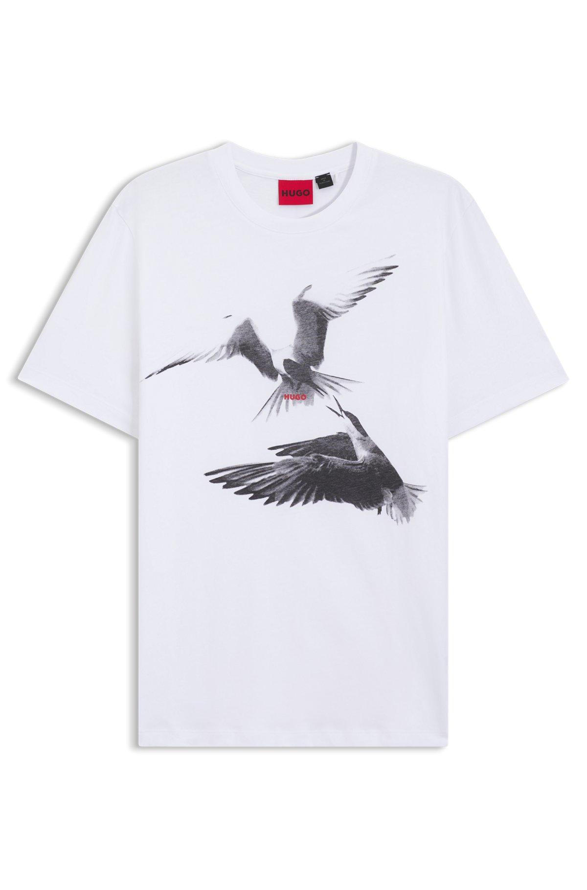 Cotton-jersey T-shirt with animal artwork Product Image