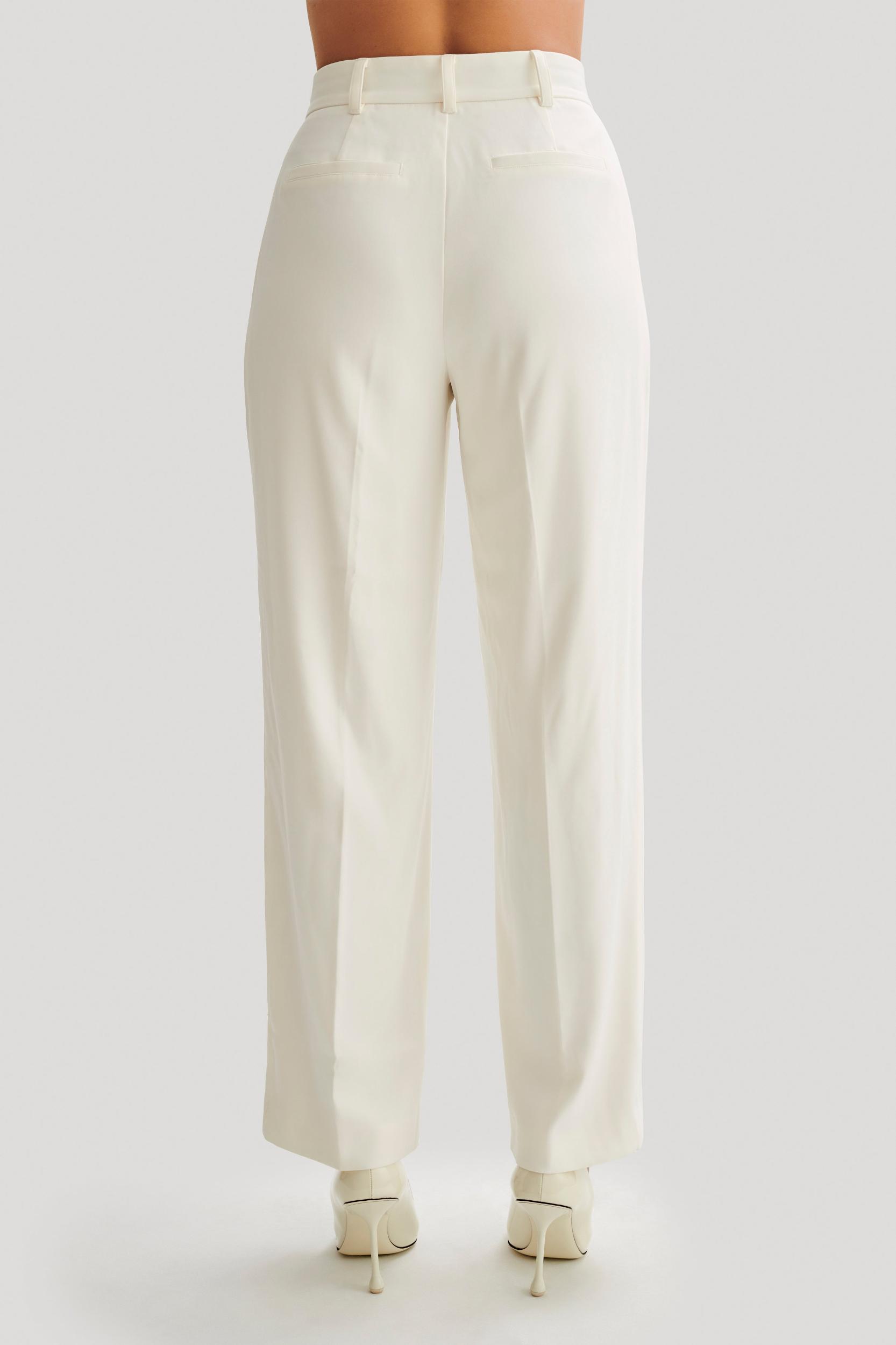 Amelie Suiting Straight Leg Pants - Ivory Product Image