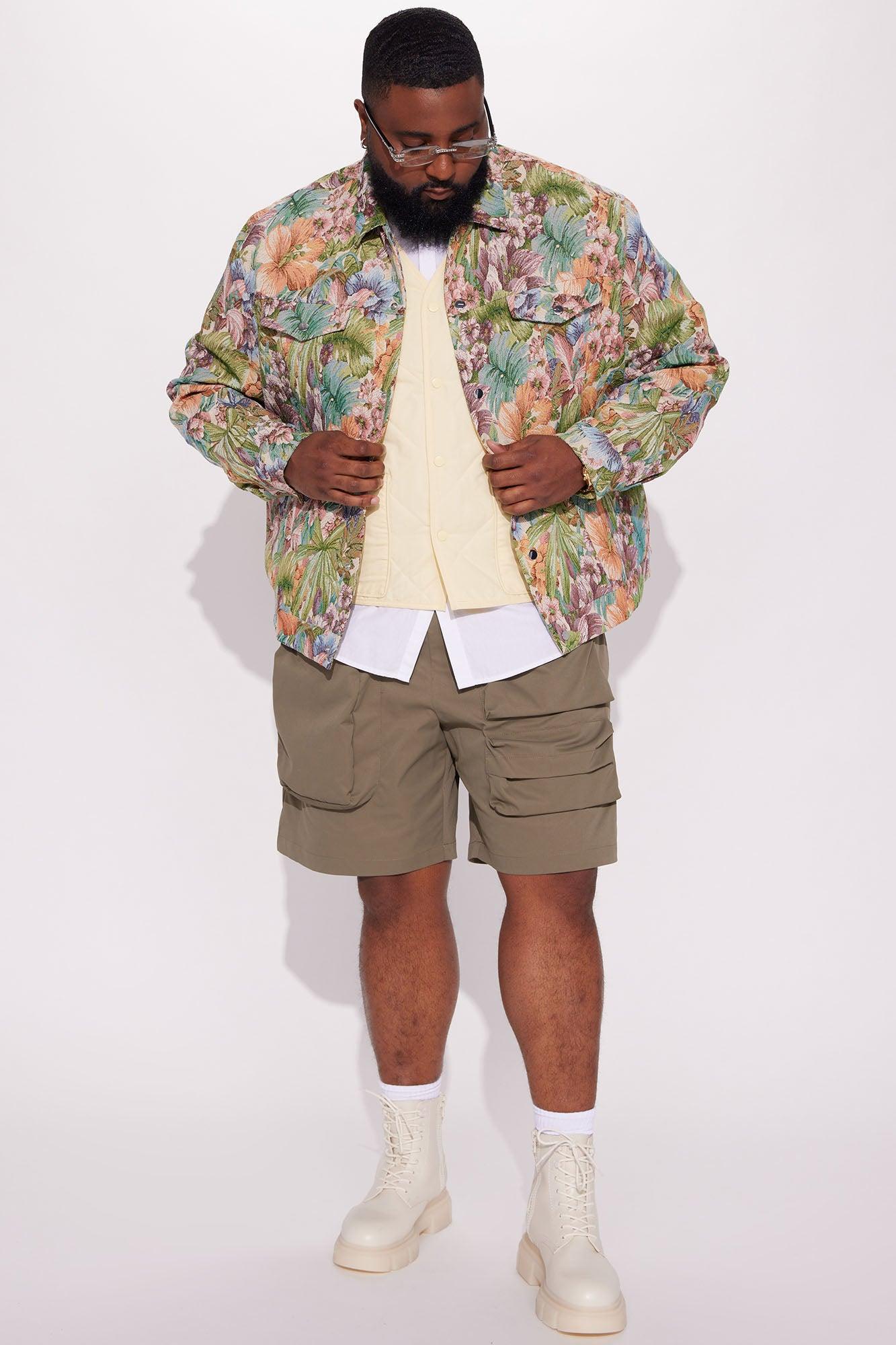 All You Need Is Tapestry Trucker Jacket - Green/combo Product Image