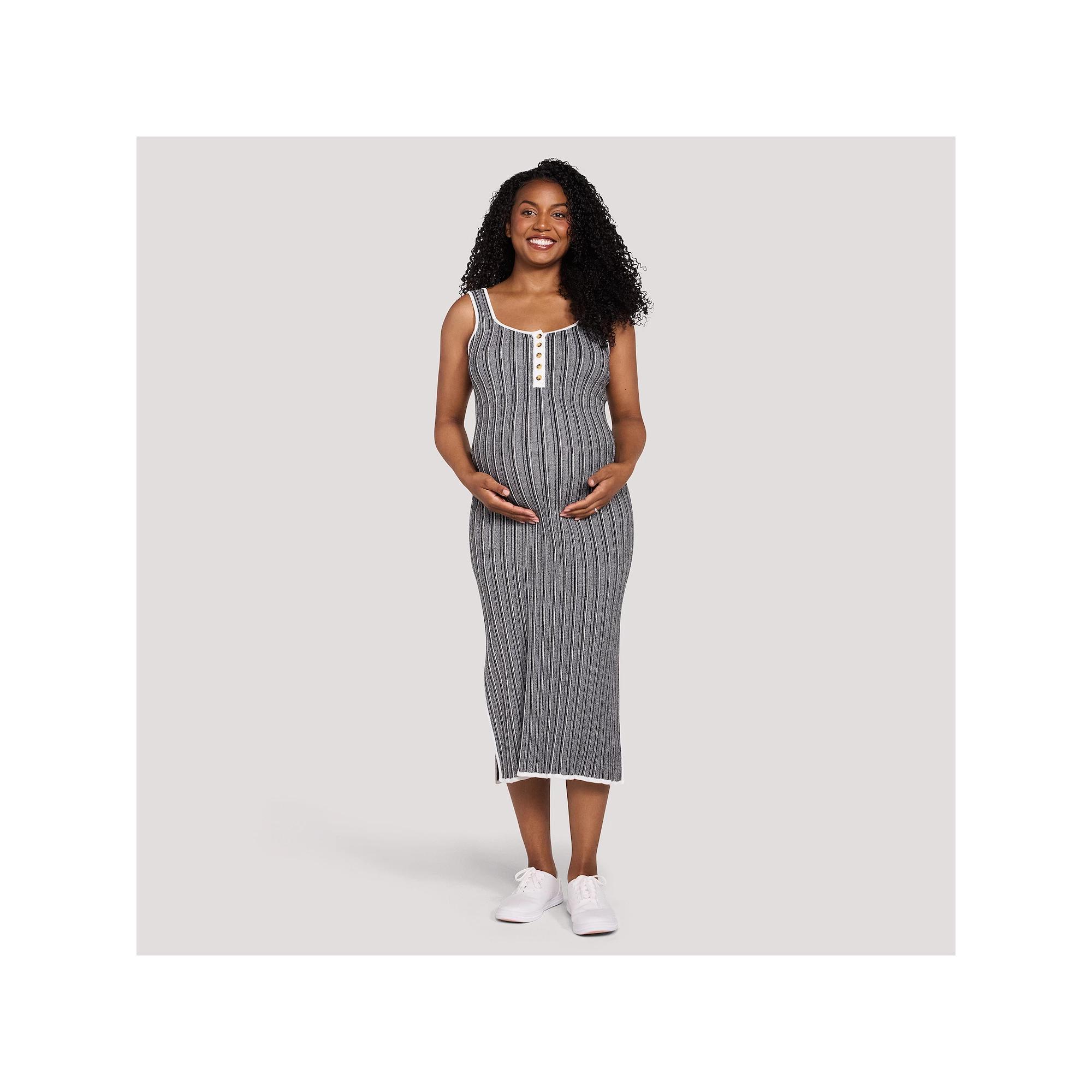 Maternity Motherhood® Henley Tank Midi Dress, Women's,  Product Image