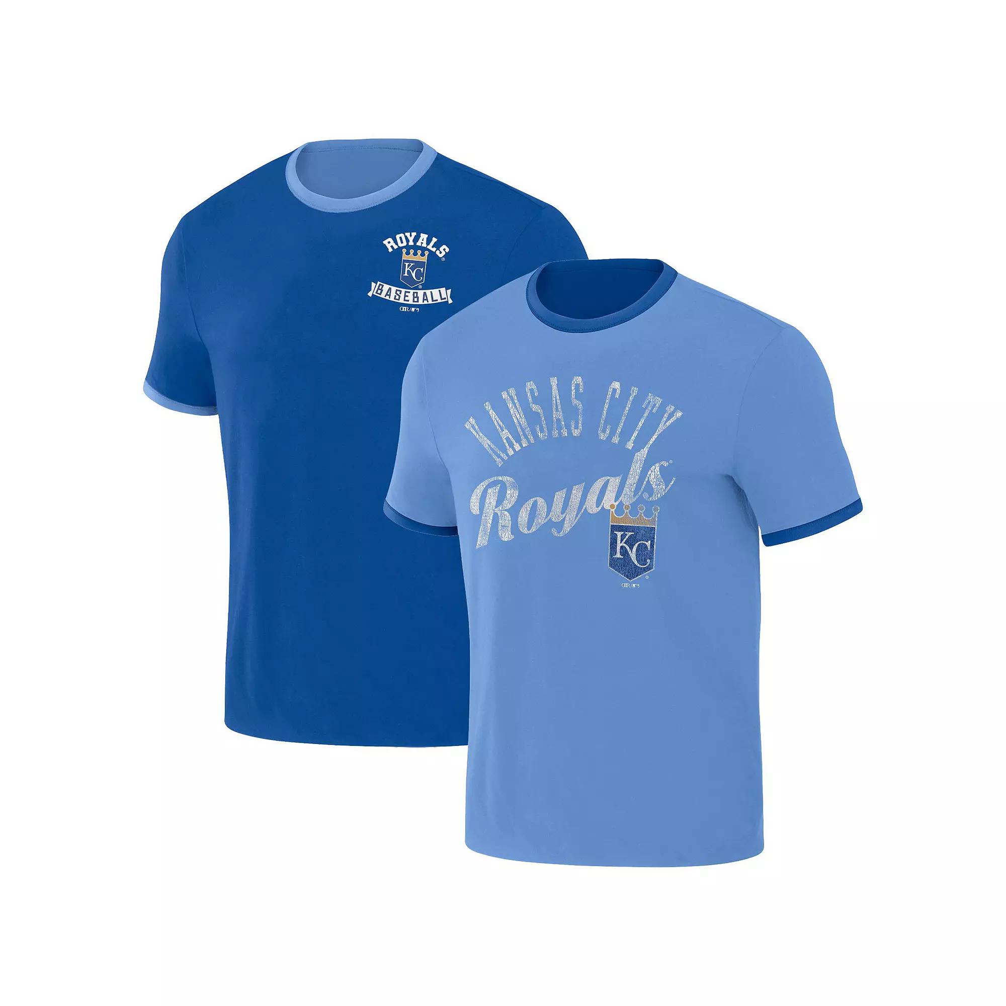 Men's Darius Rucker Collection by Fanatics Royal/Light Blue Kansas City Royals Two-Way Ringer Reversible T-Shirt,  Product Image