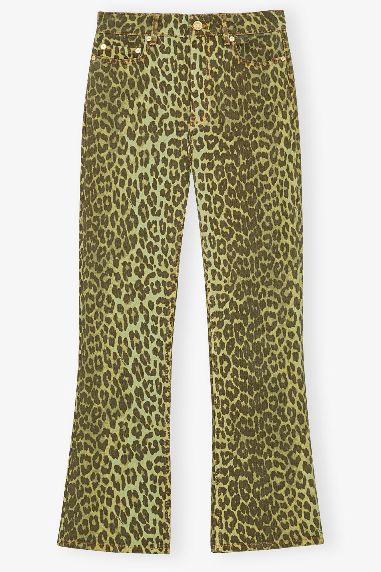 Green Leopard Betzy Jeans Product Image