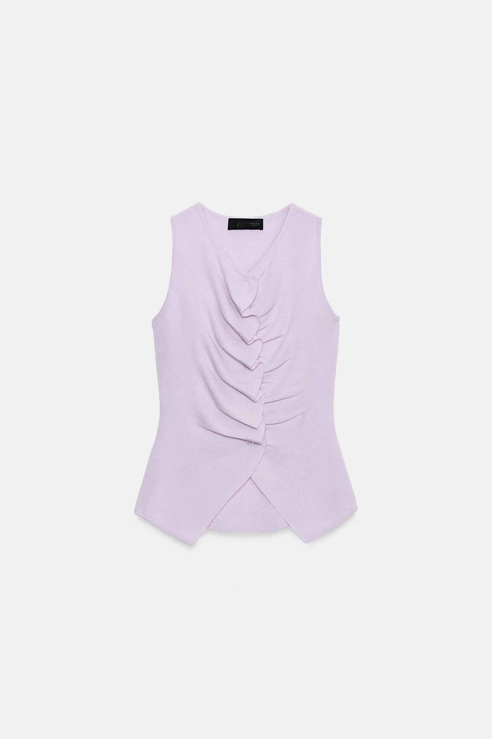RUFFLED KNIT TOP Product Image