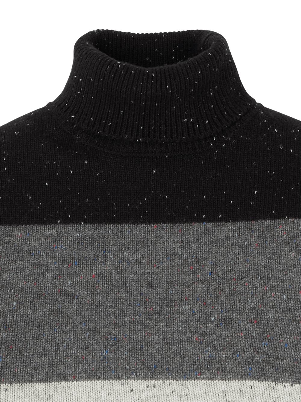 Donegal Turtleneck Sweater - Black Product Image